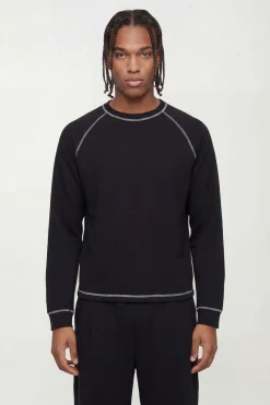 T-shirt À Manches Longues Raglan Oversize Boxy Avec Coutures Contrastantes