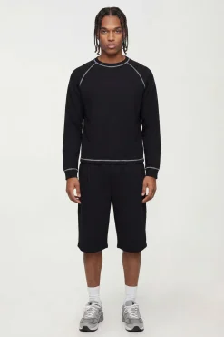 T-shirt À Manches Longues Raglan Oversize Boxy Avec Coutures Contrastantes