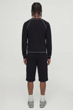 T-shirt À Manches Longues Raglan Oversize Boxy Avec Coutures Contrastantes