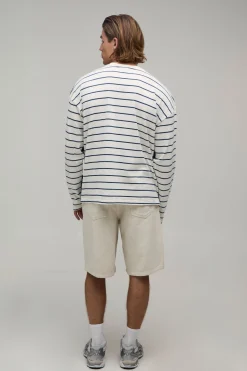 boohooMAN T-shirt À Manches Longues À Rayures Contrastées<Homme T-Shirts