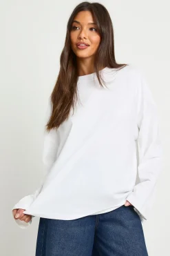 boohoo T-shirt à manches longues surdimensionné<Femme Basiques|Tops