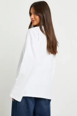boohoo T-shirt à manches longues surdimensionné<Femme Basiques|Tops