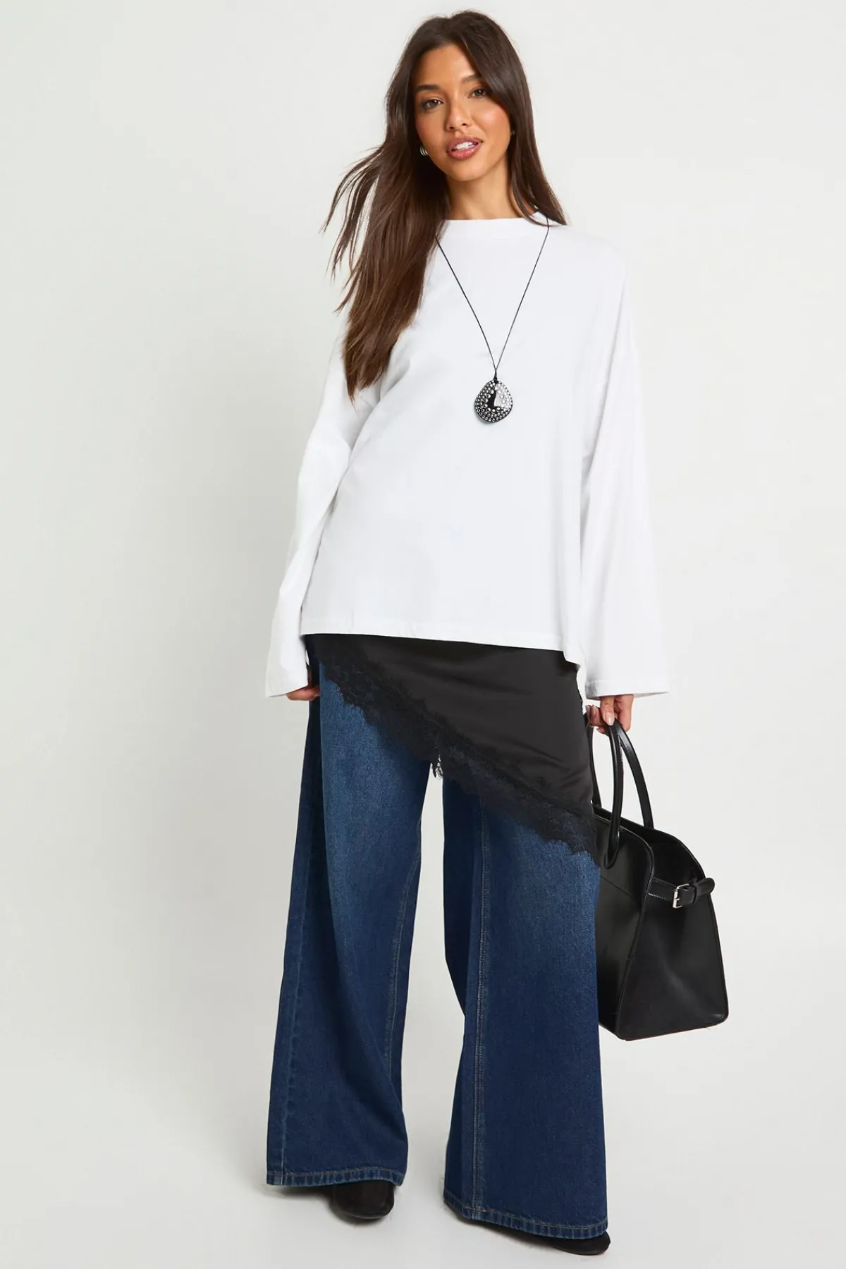 boohoo T-shirt à manches longues surdimensionné<Femme Basiques|Tops