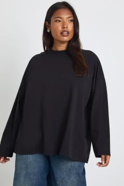 boohoo T-shirt à manches longues surdimensionné Plus Basic<Femme Basiques|Tops