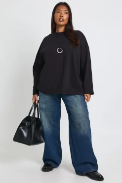 boohoo T-shirt à manches longues surdimensionné Plus Basic<Femme Basiques|Tops