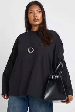 boohoo T-shirt à manches longues surdimensionné Plus Basic<Femme Basiques|Tops