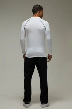 T-Shirt Manches Longues Training Dept Coutures Contrastées Muscle