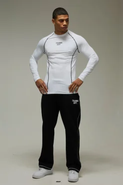T-Shirt Manches Longues Training Dept Coutures Contrastées Muscle