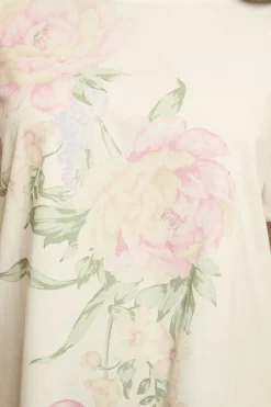 T-shirt À Motif Floral Vintage Placé