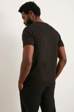 Burton T-Shirt Noir Col Grand-Père<Homme T-Shirts