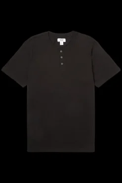 Burton T-Shirt Noir Col Grand-Père<Homme T-Shirts