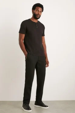 Burton T-Shirt Noir Col Grand-Père<Homme T-Shirts