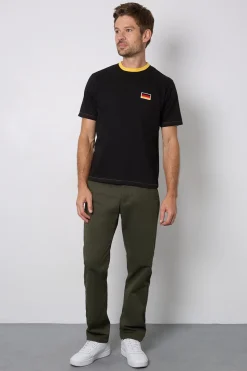 T-shirt Noir Col Rond Imprimé Allemagne