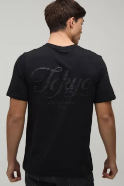 boohooMAN T-shirt Coupe Regular Avec Imprimé Caoutchouc Ton Sur Ton<Homme T-Shirts Impriméstendances|T-Shirts