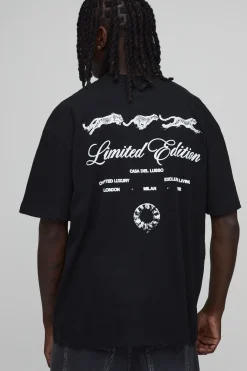 T-shirt Noir Coupe Regular À Imprimé Édition Limitée