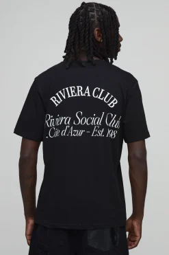 boohooMAN T-shirt Coupe Regular Imprimé Rivera Club<Homme T-Shirts Impriméstendances|T-Shirts
