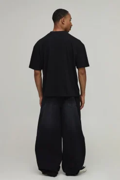 boohooMAN T-shirt Oversize Ample Édition Limitée Imprimé Étoiles<Homme T-Shirts Impriméstendances|T-Shirts