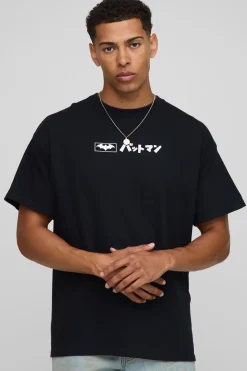 T-Shirt Noir Oversize Batman sous Licence Imprimé