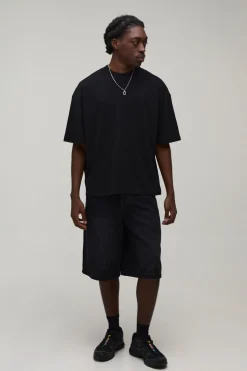 boohooMAN T-shirt Oversize Boxy Imprimé Boîte D'allumettes Western<Homme T-Shirts Impriméstendances|T-Shirts