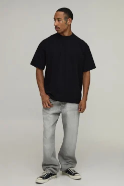 T-shirt Noir Oversize À Imprimé Dragon Synthétiqueff