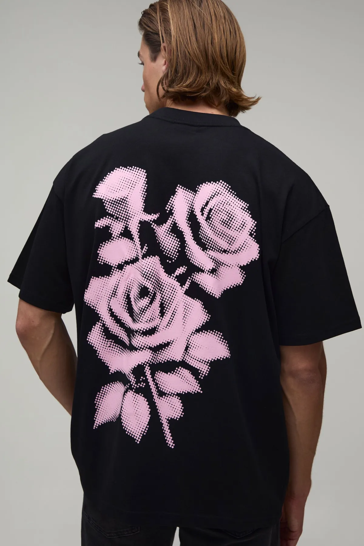 boohooMAN T-shirt Oversize À Imprimé Floral Pointillé<Homme T-Shirts Impriméstendances|T-Shirts
