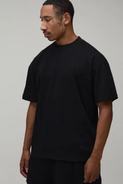 T-shirt Noir Oversize À Imprimé Floral Thermosensible