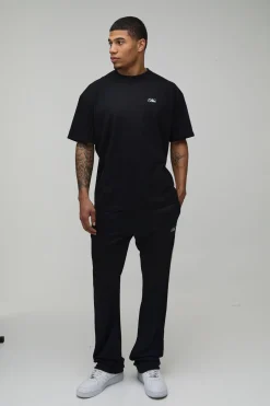 T-Shirt Noir Oversize à Imprimé Palmier Gonflé St Tropez