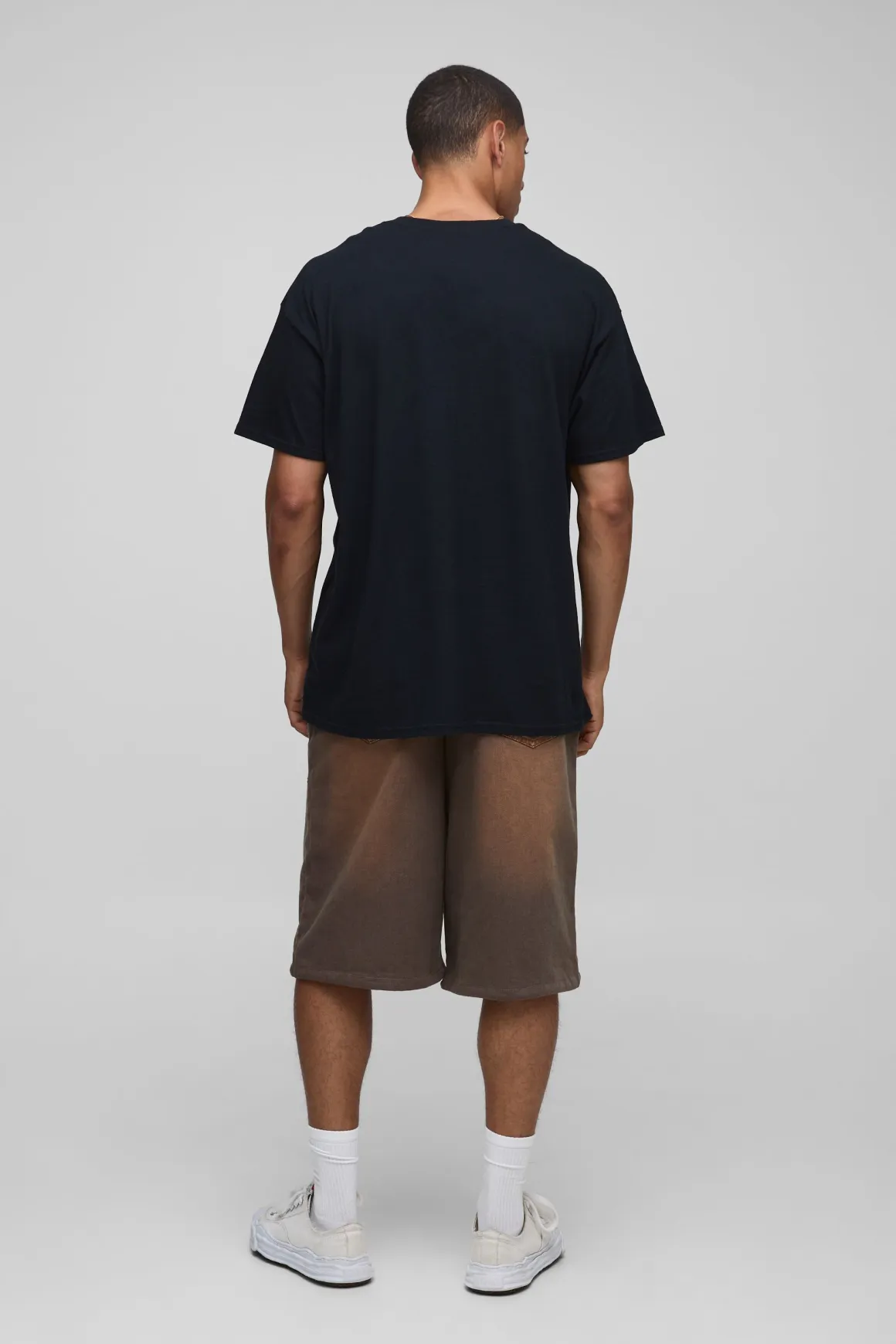 T-shirt noir oversize imprimé sous licence Willie Nelson
