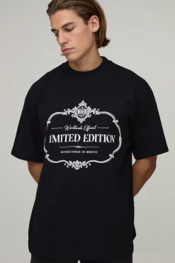 boohooMAN T-shirt Oversize À Imprimé Synthétiqueff Édition Limitée<Homme T-Shirts Impriméstendances|T-Shirts