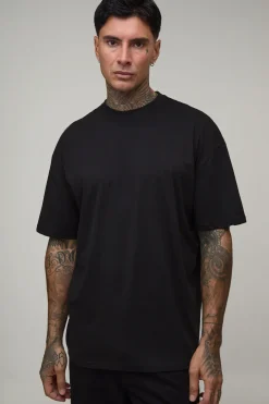 T-shirt Noir Oversize Tall À Imprimé Floral Esquissé