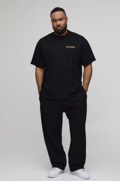 boohooMAN T-Shirt Plus Oversize à Col Étendu avec Impression Sous Licence Guinness<Homme T-Shirts Impriméstendances|T-Shirts