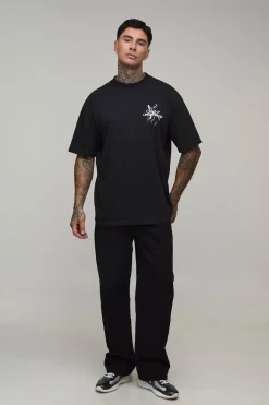 boohooMAN T-shirt Surdimensionné À Imprimé Colombe Renaissance Coupe Tall<Homme Tout Afficher|Tout Afficher