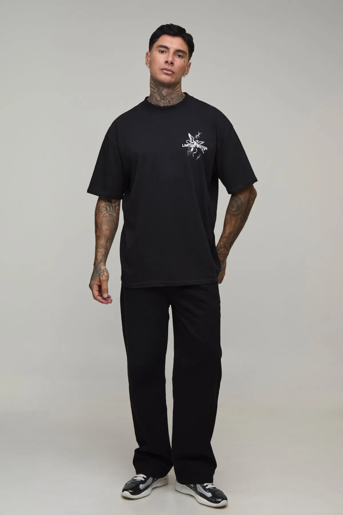 boohooMAN T-shirt Surdimensionné À Imprimé Colombe Renaissance Coupe Tall<Homme Tout Afficher|Tout Afficher
