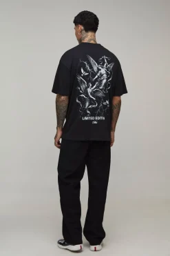 boohooMAN T-shirt Surdimensionné À Imprimé Colombe Renaissance Coupe Tall<Homme Tout Afficher|Tout Afficher