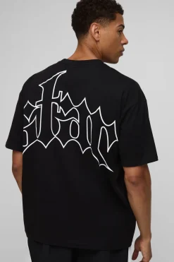 boohooMAN T-shirt surdimensionné à motif étoilé<Homme T-Shirts Impriméstendances|T-Shirts