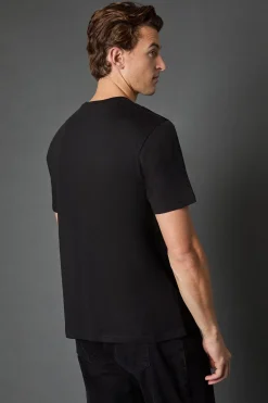 T-Shirt Noir Uni Col Rond
