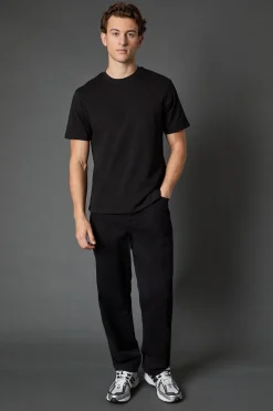 T-Shirt Noir Uni Col Rond