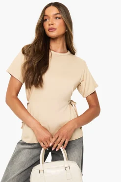 T-shirt à nouer avec ruban à la taille