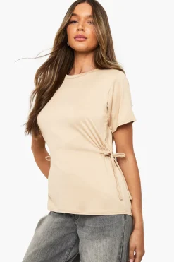 T-shirt à nouer avec ruban à la taille