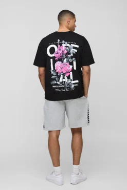 T-shirt Officiel Oversized à Imprimé Rose