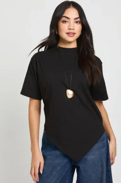 T-Shirt à Ourlet Asymétrique