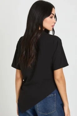 T-Shirt à Ourlet Asymétrique