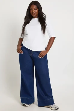 boohoo T-shirt Ourlet Asymétrique Taille Cintrée Manches 3/4<Femme Tops