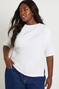 boohoo T-shirt Ourlet Asymétrique Taille Cintrée Manches 3/4<Femme Tops