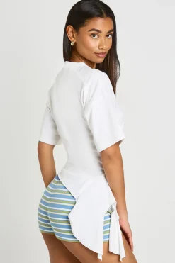 boohoo T-shirt À Ourlet Drapé Asymétrique<Femme Tops