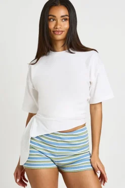 boohoo T-shirt À Ourlet Drapé Asymétrique<Femme Tops