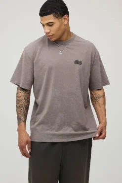 T-shirt Oversize Acid Chocolate À Imprimé Tête De Mort Griffonné Tonal