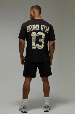T-shirt Oversize Active Camo Bronx Gym Varsity 13