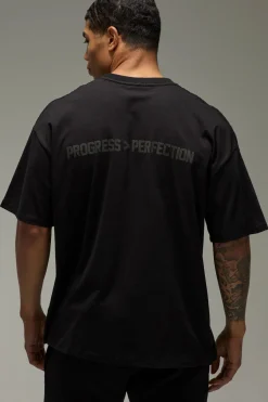 boohooMAN T-Shirt Oversize Active Progress Over Perfection<Femme Tout Afficher|Tout Afficher Activewear