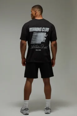 boohooMAN T-shirt Oversize Active Running Club<Femme Tout Afficher Activewear|Athleisure